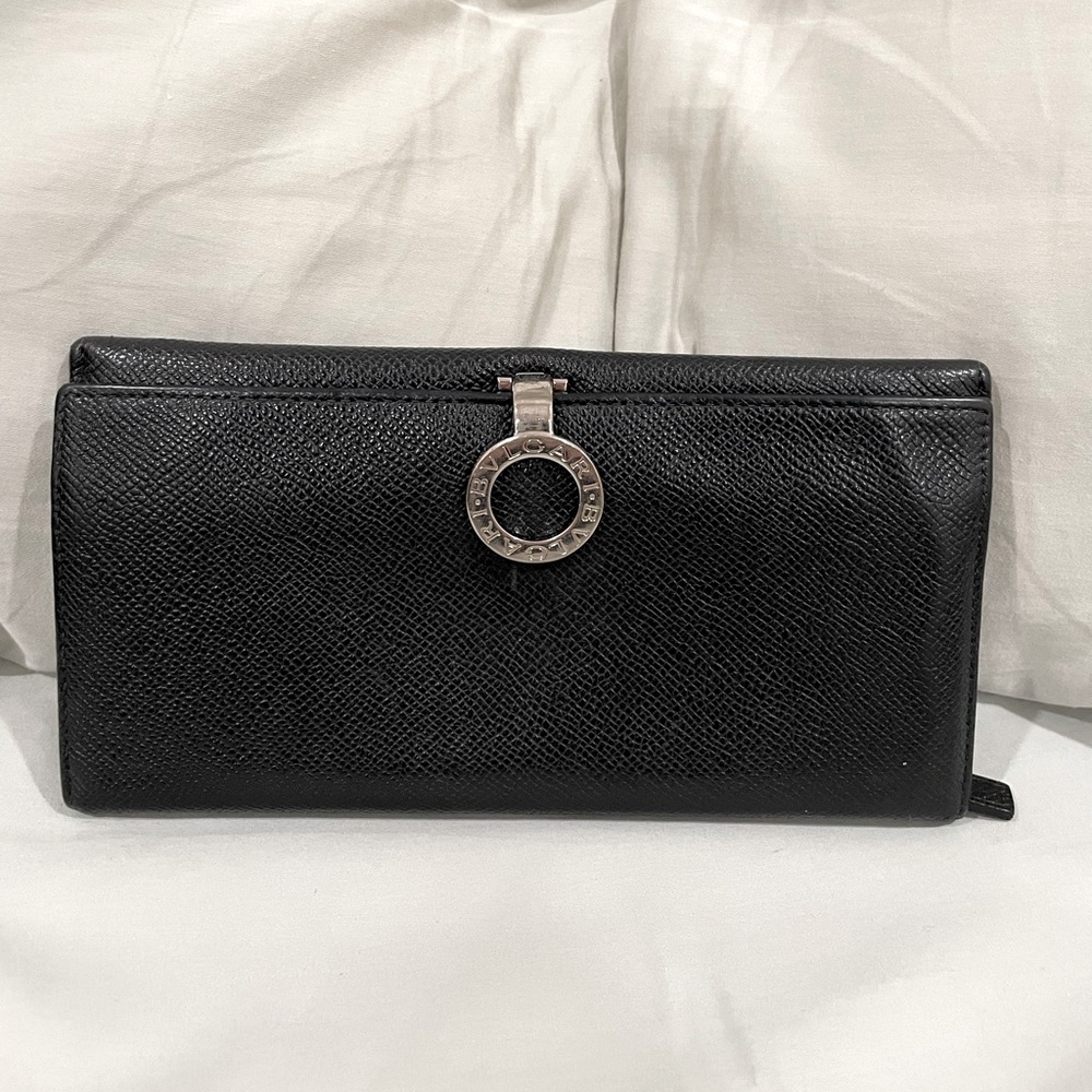 Bulgari Logo Clip Doubled Long Wallet preowned
